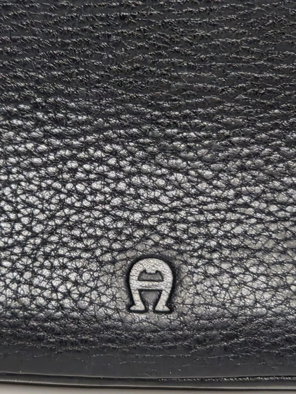 Etienne Aigner Wristlet Black Leather Mini Bag Clutch Designer Vintage Purses